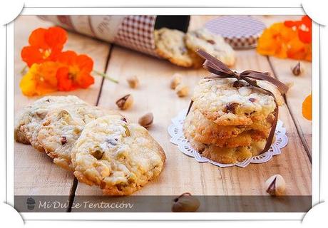 Galletas de chocolate blanco y Pistachos