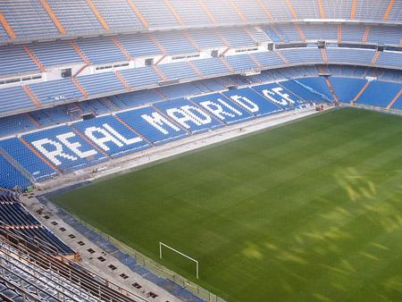 Vista del estadio del Real Madrid durante el tour