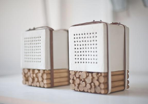 The Natural Speaker :: altavoces de porcelana y madera