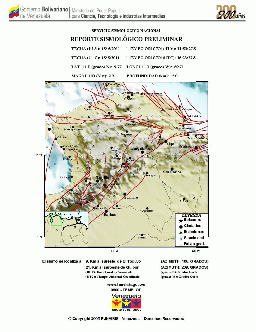 TEMBLÓ EN EL TOCUYO !!!!!!  2,9 RITCHER