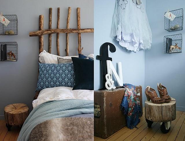 Cestos metálicos como estantes de pared