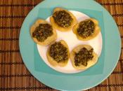 Canapés tartar algas curry