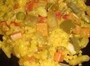 Arroz verduras gambas