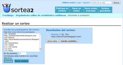 GANADOR DEL SORTEO!!