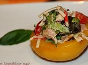 Ración ensalada melocotón