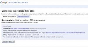 Redirección 301 para Google