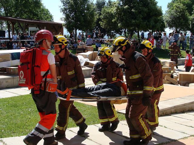 Simulacro de terremoto en Ampans