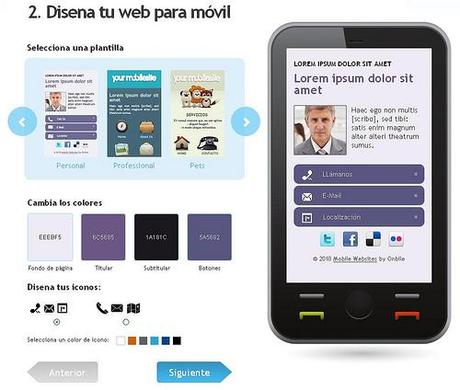 Onbile, Crea gratis la versión móvil de tu web.