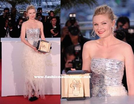 Kirsten Dunst recogió su Premio a la Mejor Actriz de Cannes vestida de Chanel Alta Costura
