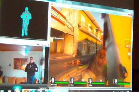 Captura del nuevo hack que permite jugar a Left for Dead 2 con Kinect en TodoKinect.com