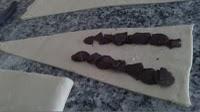 Caracolas rellenas de chocolate