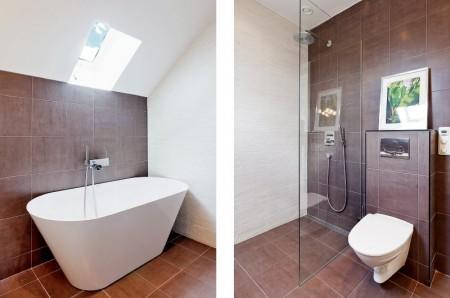 vigas en el techo ventanas redondas muebles nórdicos inspiración áticos fotografías áticos diseño nórdico diseño escandinavo decoración en blanco decoración áticos cocinas modernas cocinas blancas baño moderno baño de diseño ático estilo nórdico 