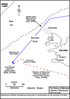 La Batalla del Estrecho de Dinamarca: El Bismarck hunde al HMS Hood - 24/05/1941.