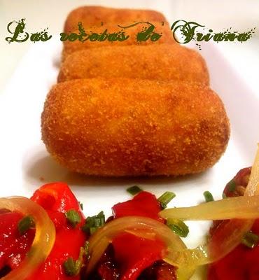 Croquetas de solomillos de pollo y chorizo picante...