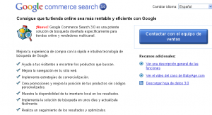 Busca las tiendas on-line en Google Commerce Search