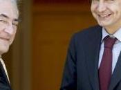 Rodríguez Zapatero Dominique Strauss-Kahn sonríen Moncloa