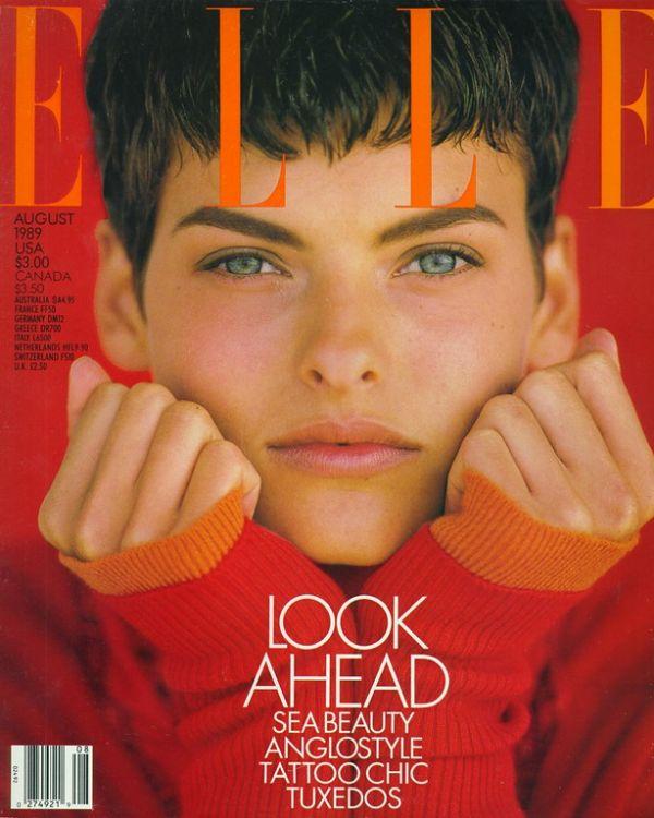 Linda Evangelista - Elle Magazine [United States] (August 1989)