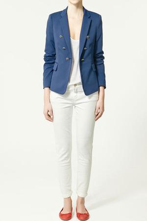 Zara Blue Tailored Blazer Profile Photo
