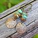 royston nevada turquoise, bronze, and antiqued brass earrings