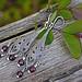 rhodolite garnet, sterling and fine silver earrings