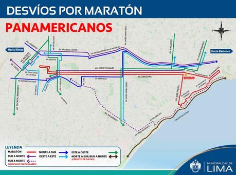 Lima presenta plan de desvío vehicular por maratón de los Juegos Panamericanos 2019
