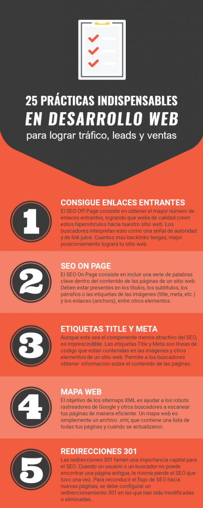 25 prácticas indispensables en desarrollo web para conseguir leads y ventas (con infografía)