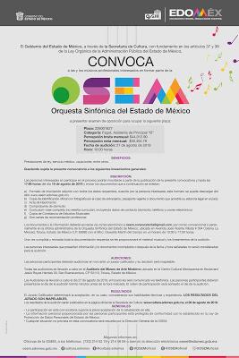 INVITAN A FAGOTISTAS A AUDICIONAR PARA INTEGRARSE A LA ORQUESTA SINFÓNICA DEL ESTADO DE MÉXICO