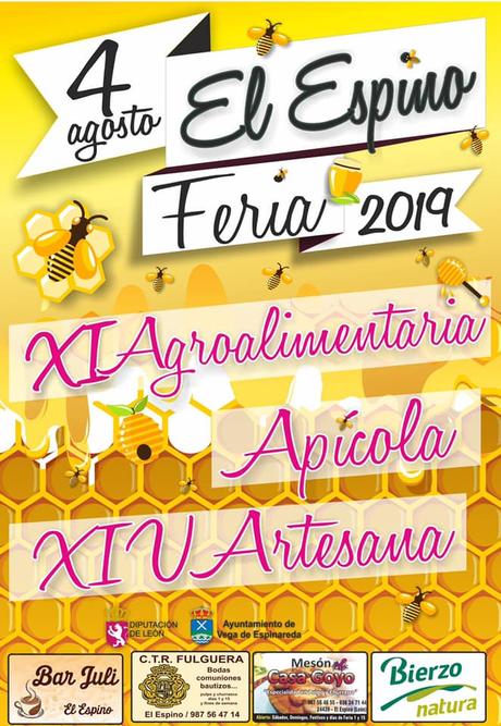 Feria Agroalimentaria, Apícola y Artesana de 2019 en el Espino el domingo 4 de agosto