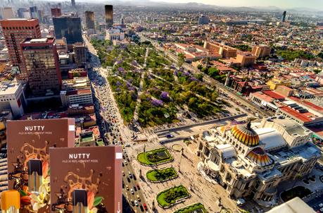 Viasta aerea desde el café Don Porfirio: el palacio de Bellas artes