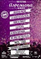 Cartel completo festival Aspesuena 2019 en Aspe