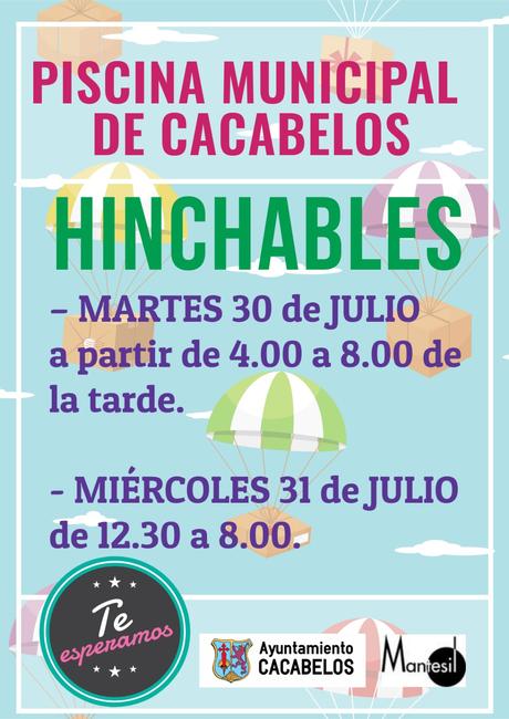 Hinchables en las piscinas de Cacabelos el martes 30 y miércoles 31 de julio