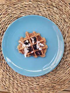 Gofres veganos de avena y plátano