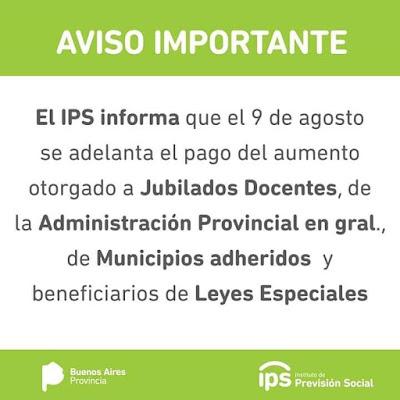 Pago de Jubilados en la Provincia de Buenos Aires