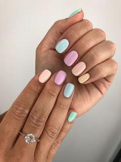 Pastel Rainbow Nails