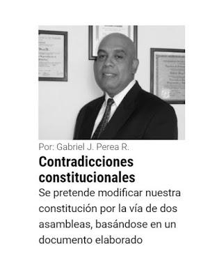 Contradicciones constitucionales: Gabriel J. Perea R.