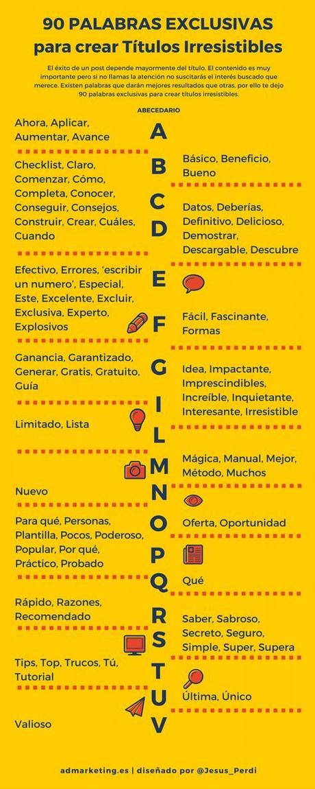90 palabras irresistibles para crear títulos irresistibles