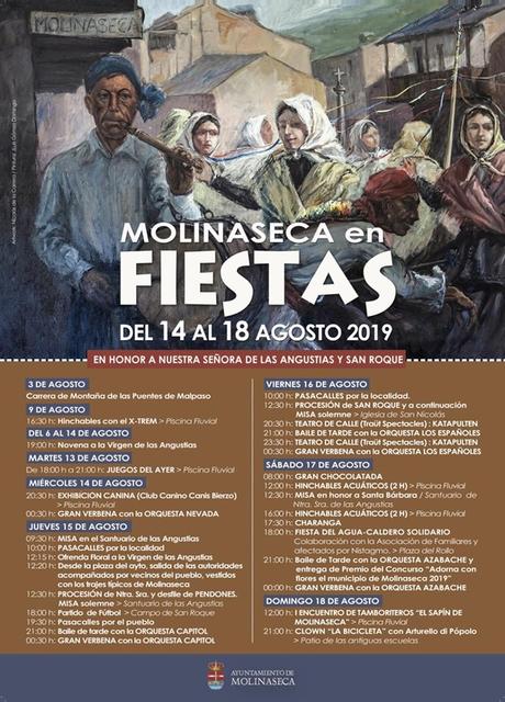 Fiestas de Las Angustias,  San roque en Molinaseca. 14 al 18 de agosto 2019