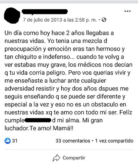 Feliz cumpleaños, hijo: el saludo de la maestra a su víctima.