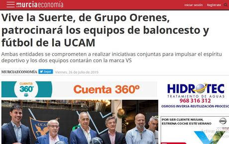 Grupo Orenes, patrocinará los equipos de baloncesto y fútbol de la UCAM. El debate está servido.