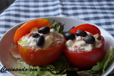 Tomates rellenos de ensaladilla Tomates rellenos de ensaladilla