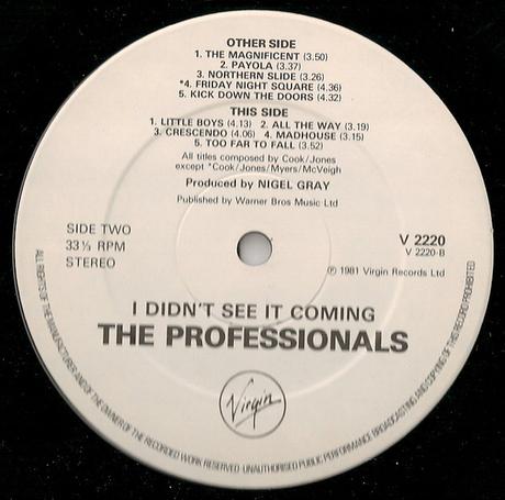 The Professionals -I Didn't See It Coming Lp 1981