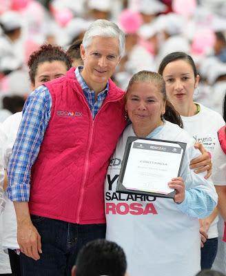 DESTACA ALFREDO DEL MAZO CAPACITACIÓN QUE RECIBEN LAS MUJERES A TRAVÉS DEL SALARIO ROSA MEDIANTE MÁS DE 20 CURSOS EN ARTES Y OFICIOS