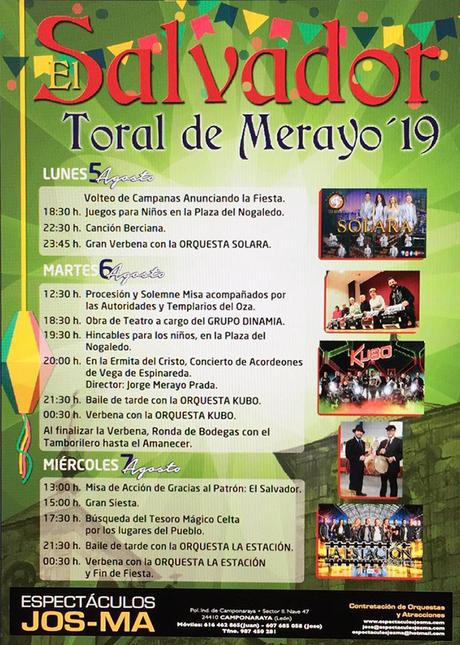 Fiestas de El Salvador en Toral de Merayo. 5, 6 y 7 de agosto 2019