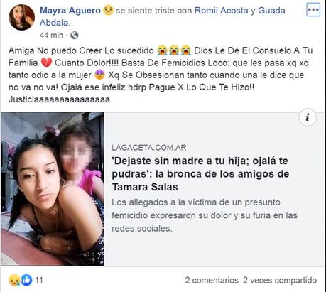 La bronca de los amigos de Tamara Salas: “Dejaste sin madre a tu hija, ojalá te pudras”