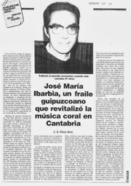 José María Ibarbia, el añorado organista de los Franciscanos de Santander