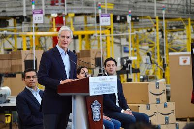 INAUGURA ALFREDO DEL MAZO CENTRO DE DISTRIBUCIÓN DE AMAZON, EL MÁS GRANDE DE MÉXICO Y DE AMÉRICA LATINA
