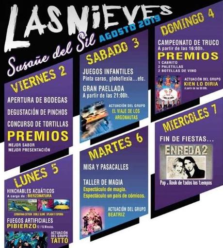 Fiestas en Susañe del Sil. 2 al 7 de agosto