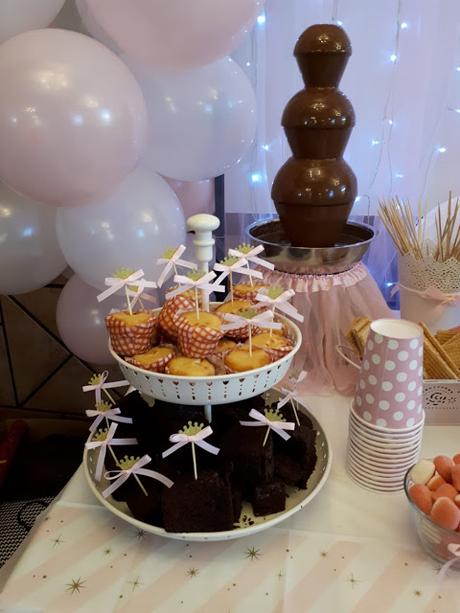 Candy Bar con fuente de chocolate