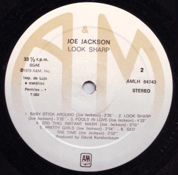 Joe Jackson -Look sharp Lp 1979