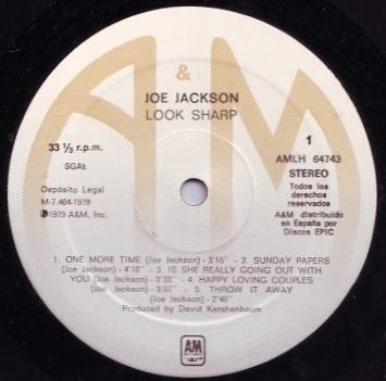 Joe Jackson -Look sharp Lp 1979